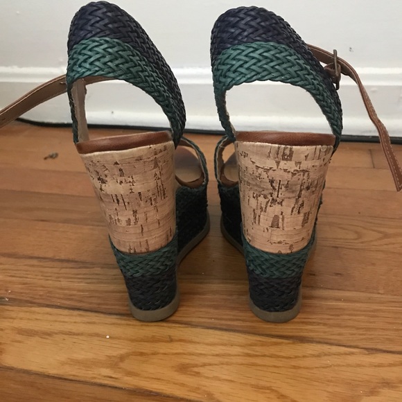 Blue and cork wedges - Picture 3 of 3